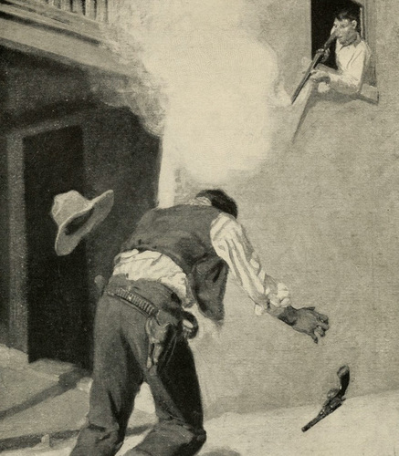 Billy the Kid shooting Bob Olinger (John Warner Norton, 1907)