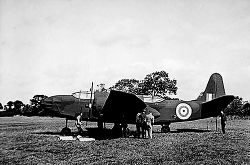 A dummy RAF aircraft