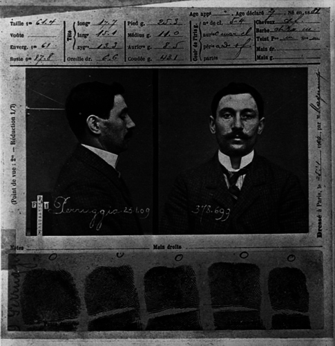 Vincenzo Peruggia’s mugshot.
