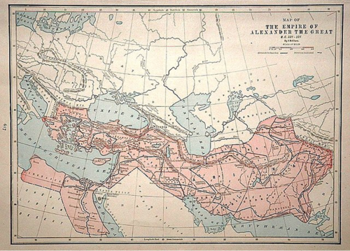 Map of the empire of Alexander the Great