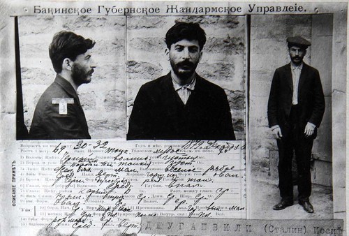 An image of young Joseph Stalin’s criminal record c. 1910