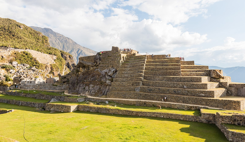 A pyramid at Machu Picchu. 