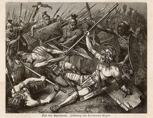 "Spartacus’ Death," Hermann Vogel, 1882
