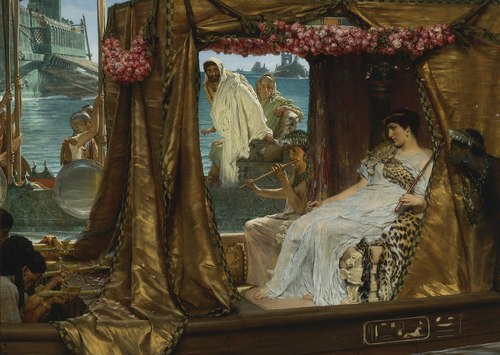 The Meeting of Antony and Cleopatra, 41 BC by Sir Lawrence Alma-Tadema