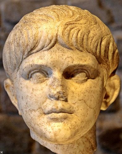 Bust of Emperor Nero as a child.  