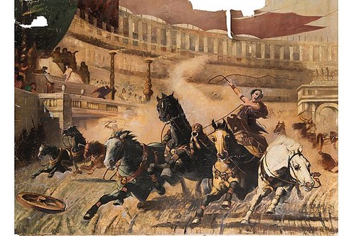  depiction of an ancient chariot race by Alexander von Wagner.